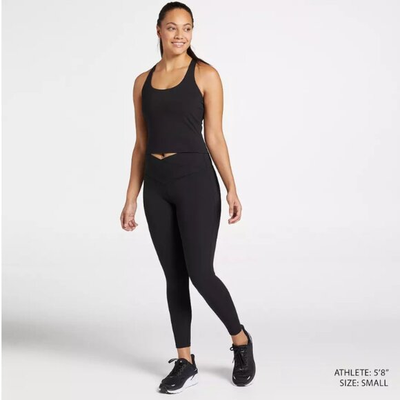 DSG Women's Performance Cropped Tank Top Black Medium - EXCELLENT CONDITION - Picture 3 of 9